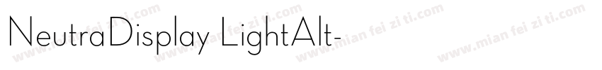 NeutraDisplay LightAlt字体转换